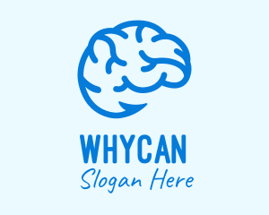 Psychological - Blue Brain Hook logo design