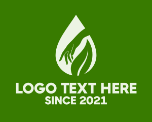 Liquid - Organic Oil Hand Massage logo design
