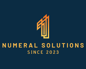 Numeral - Modern Linear Number 1 logo design