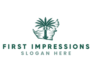 United Arab Emirates Date Palm logo design