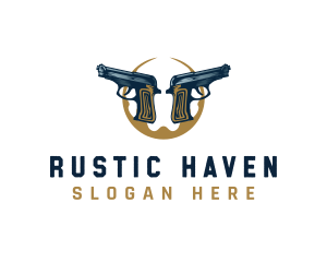 Weapon Rustic Gun logo design