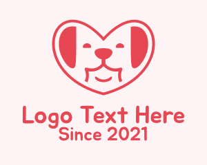 Pet Adoption - Red Dog Heart logo design