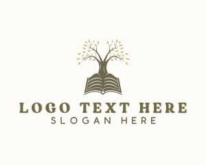 Learning - Tree Book Learning logo design