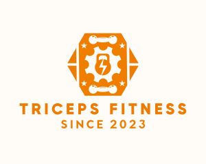 Kettlebell Dumbbell Fitness logo design