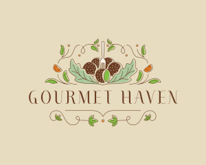 Falafel Restaurant Gourmet logo design