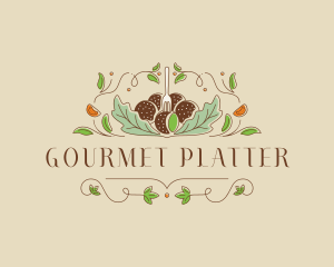 Falafel Restaurant Gourmet logo design