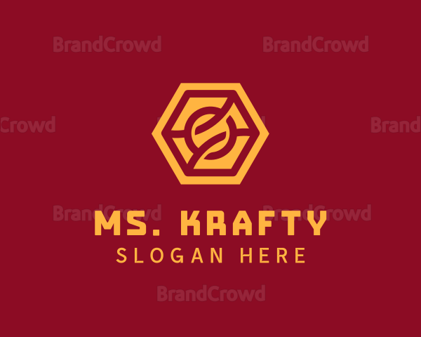 Abstract Hexagon Knot Logo