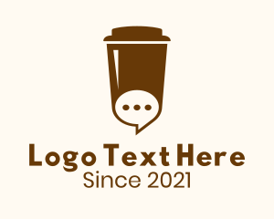 Messaging - Coffee Cup Chat logo design