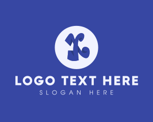 Cheerful - Funky Blue Letter X logo design
