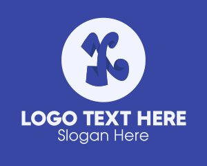 Letter X - Blue Letter X logo design