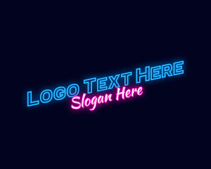 Signage - Modern Neon Light logo design