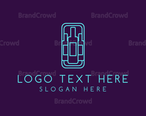 Liquor Wine Bottle Logo