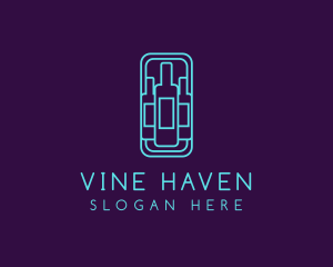  Liquor Wine Bottle logo design