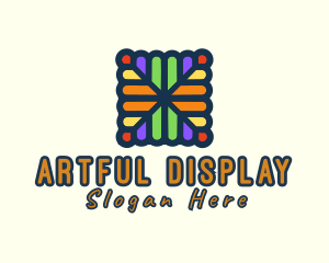 Elegant Cross Stained Glass logo design