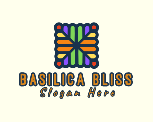 Basilica - Elegant Cross Stained Glass logo design