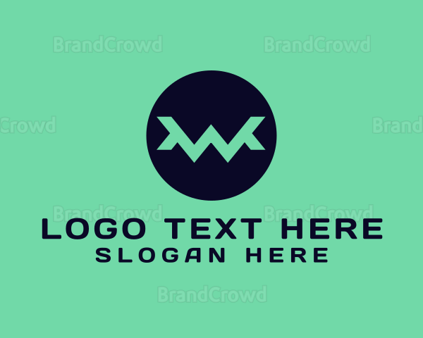 Zigzag Letter W Logo