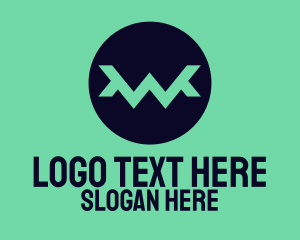 Letter W - Zigzag Letter W logo design