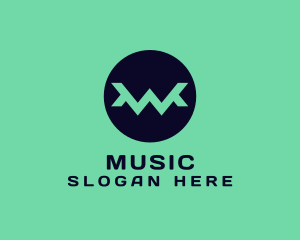 Zigzag Letter W  Logo