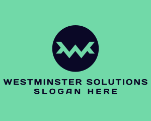 Zigzag Letter W  logo design