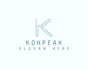 Modern Minimalist Letter K logo design