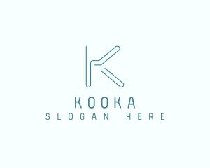 Modern Minimalist Letter K logo design