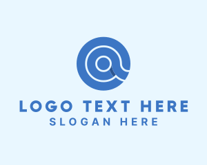 Curved - Technology App Letter A logo design