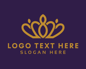 Glamorous - Elegant Tiara Jewel logo design