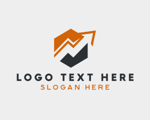 Investors - Hexagon Finance Arrow logo design