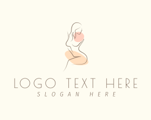 Hair Removal - Sexy Nude Woman logo design