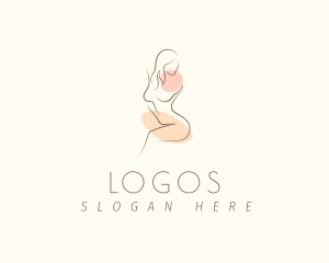 Female - Sexy Nude Woman logo design