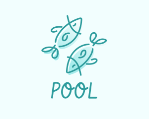 Maritime - Pisces Fish Doodle logo design