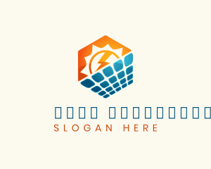 Thermal - Hexagon Solar Panel Energy logo design