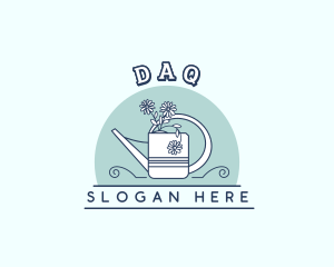 Watering Can Gardener Logo