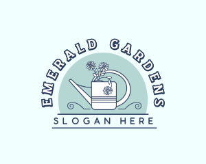 Watering Can Gardener logo design