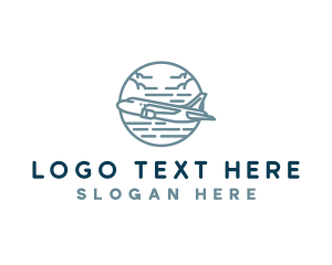 Airplane - Airline Transportation Travel logo design