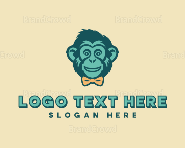 Monkey Bow Tie Fashion Logo