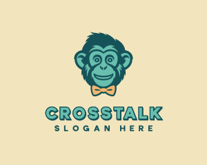 Monkey Bow Tie Fashion Logo