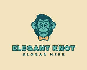 Monkey Bow Tie Fashion logo design