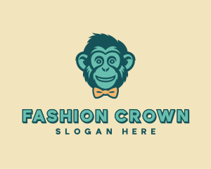 Monkey Bow Tie Fashion logo design