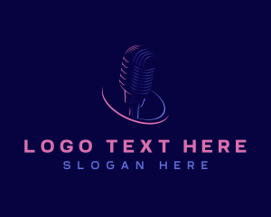 Record - Microphone Sing Record logo design