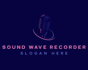 Microphone Sing Record logo design