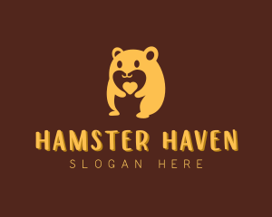 Hamster - Hamster Heart Pet Shop logo design