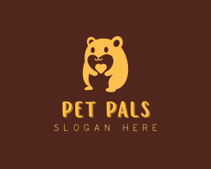 Hamster Heart Pet Shop logo design