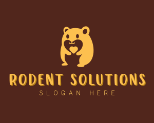 Rodent - Hamster Heart Pet Shop logo design