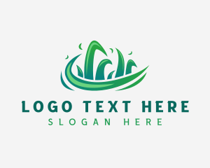 Lawn - Grass Lawn Landscaping logo design