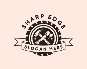 Hammer Axe Woodworking logo design