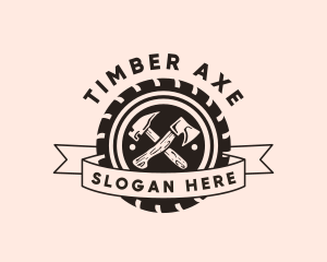 Hammer Axe Woodworking logo design