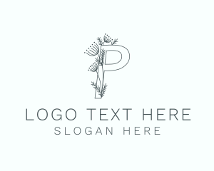 Spa - Gardening Letter P logo design