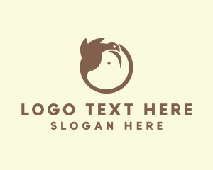 Blue Circle - Pig Animal Farm logo design