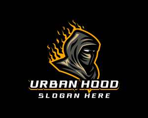 Hood - Ninja Assassin Fire logo design
